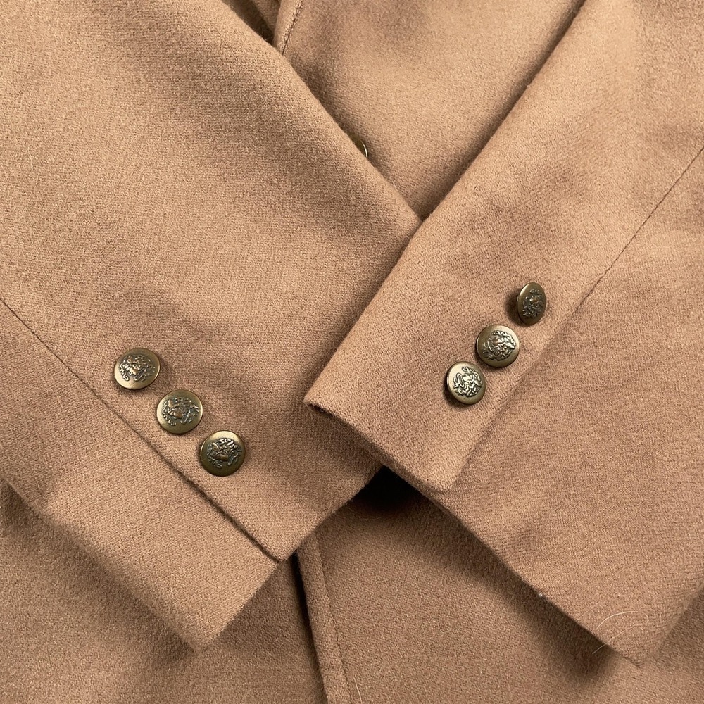 Pendleton Blazer Mens 44 Long Camel Brown Wool Sport Coat Jacket Gold Buttons - Picture 5 of 13